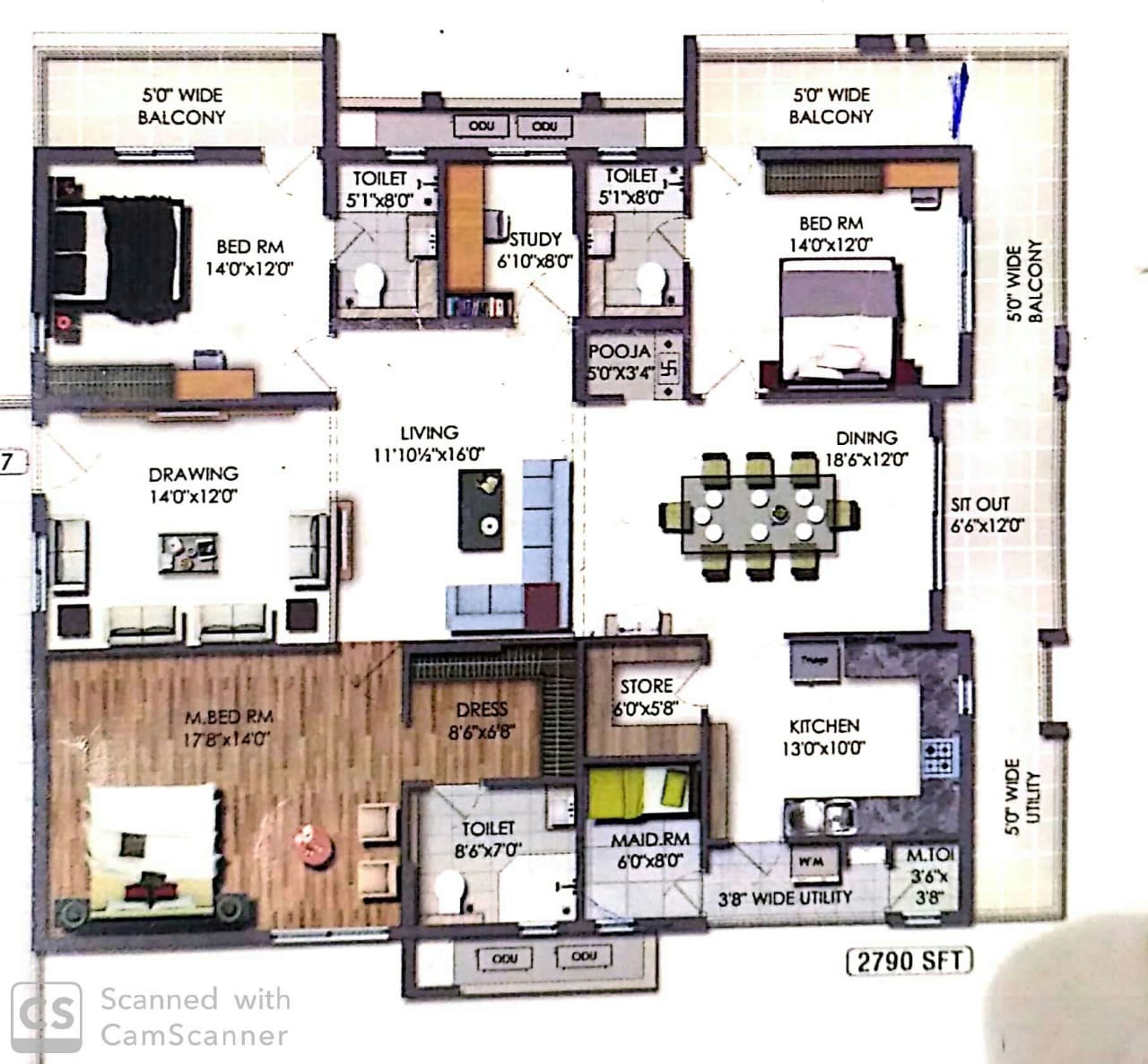 aparna westside 3bhk at khajaguda